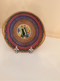 Plate with Colored Glass Centerpiece