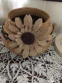 basket with flower